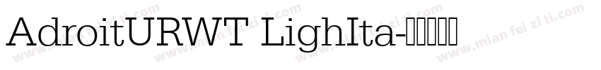 AdroitURWT LighIta字体转换